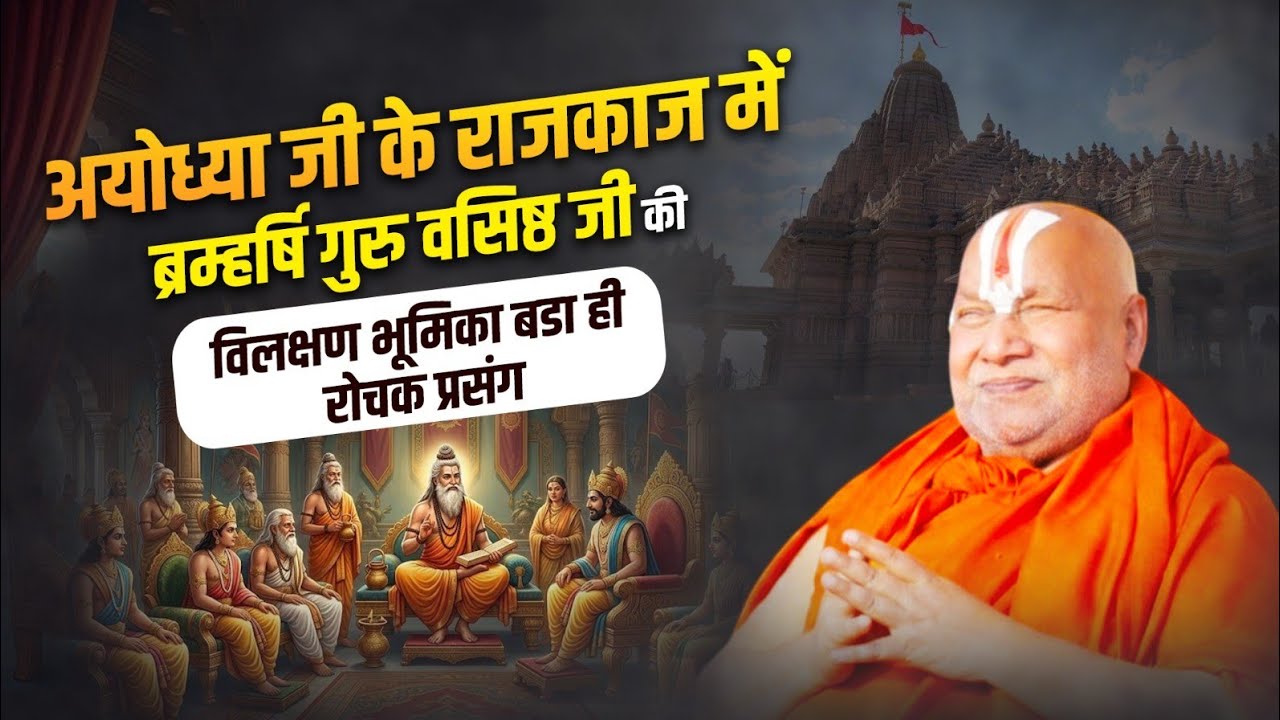 अयोध्या जी के राजकाज में ब्रम्हर्षि गुरु वसिष्ठ जी की विलक्षण भूमिका।बडा ही रोचक प्रसंग।। 