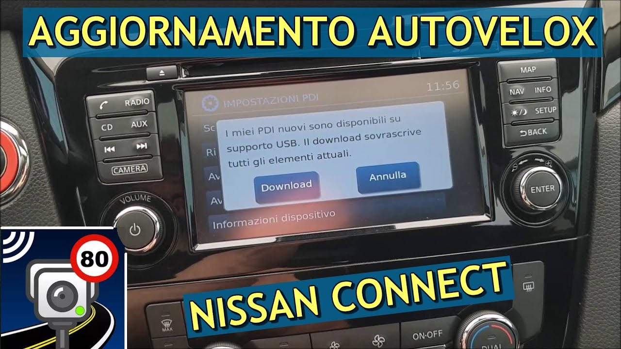 2020 Aggiornamento Punti Autovelox Navigatore Nissan Connect Qashqai J11 X-trail Juke