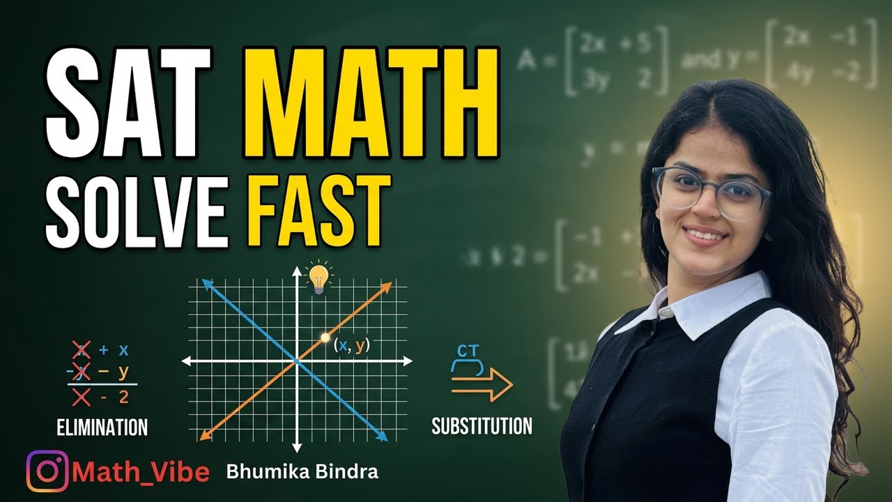 Digital SAT Math &ndash; Systems of Linear Equations | Elimination & Substitution (Quick Revision)