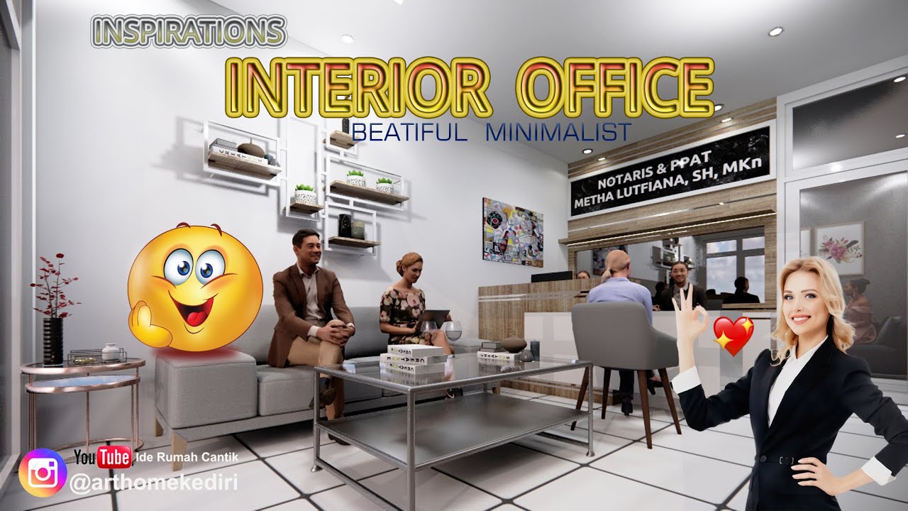 Desain ruang pelayanan kantor notaris yang simple,indah & menarik - Interior madiun
