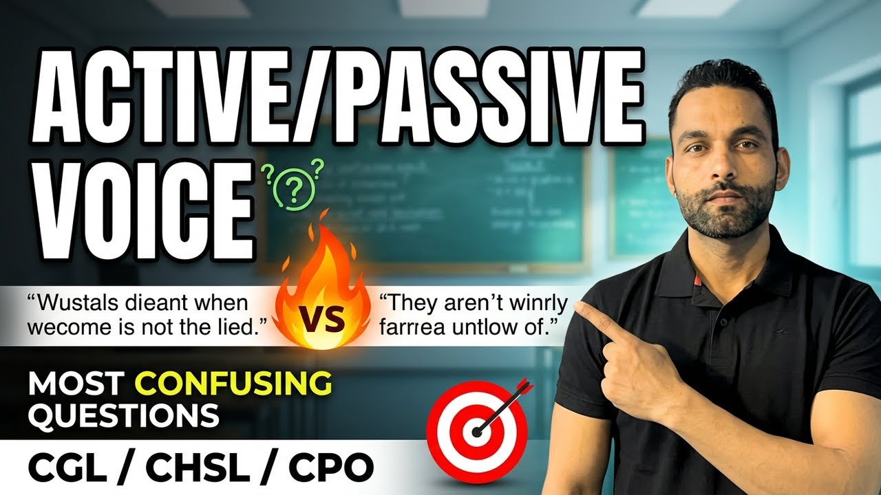 Active & Passive Voice One Shot 🔥 | CGL/CHSL/CPO Most Confusing Questions