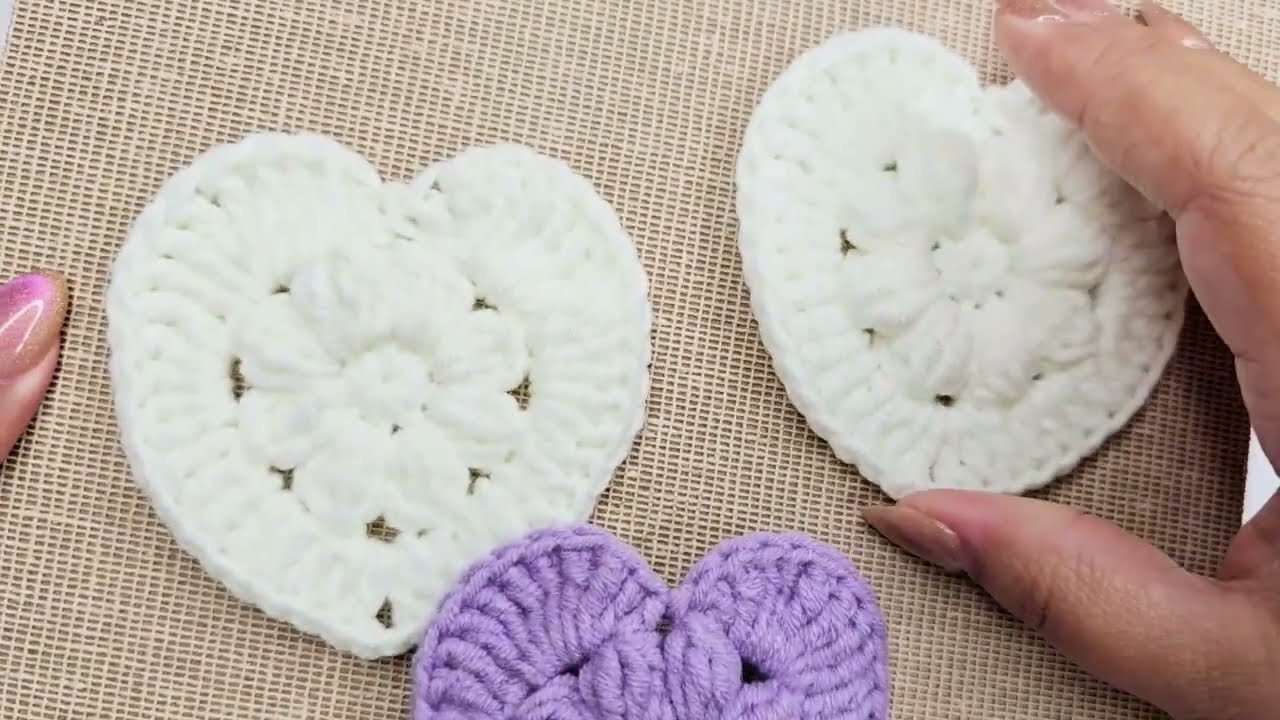 😍Maravilloso!!! Corazón tejidos a crochet lindos y fáciles 💖 ♥️