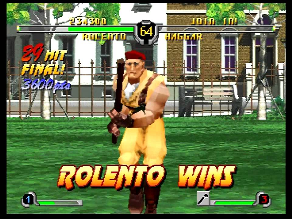 Final Fight Revenge (Sega Saturn) Arcade Mode as Rolento