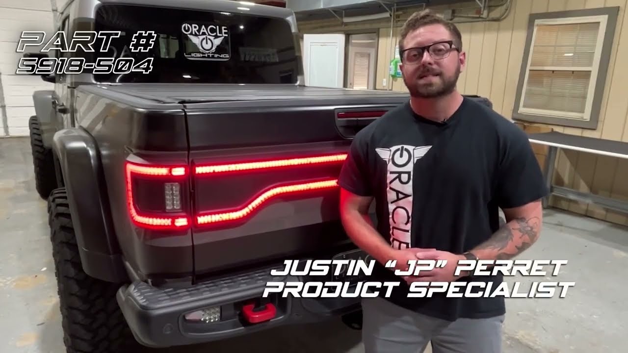 Oracle Lighting Racetrack Flush Style Tailgate Panel Light for Jeep Gladiator Installation