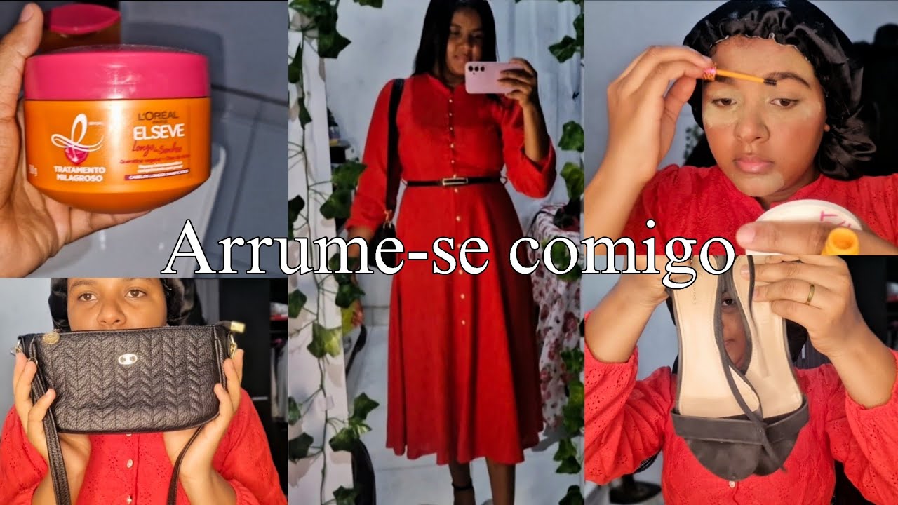ARRUME-SE COMIGO PARA O CULTO DE DOMINGO | cabelo, make, bolsa, salto e look