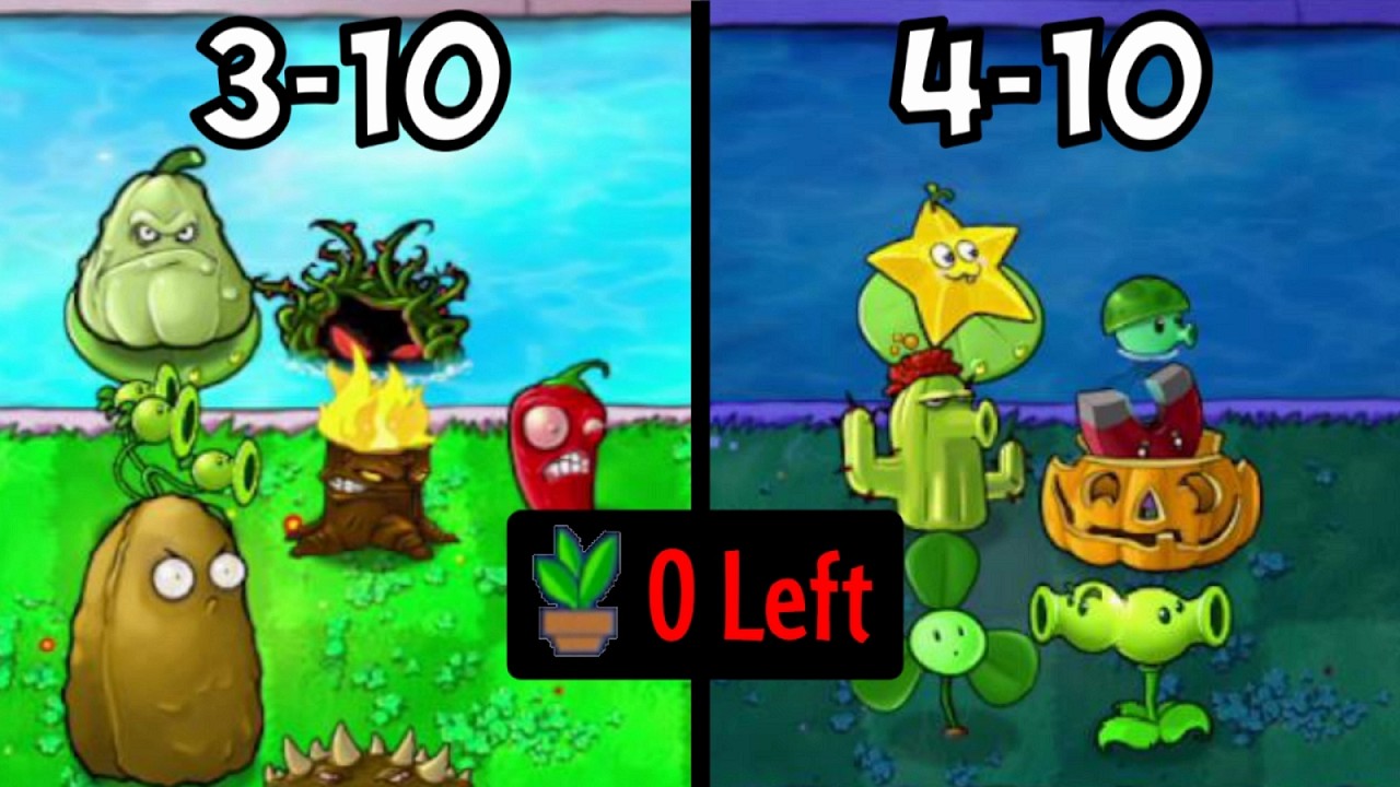 Можно ли победить в игре Plants vs. Zombies, имея в распоряжении всего по одному растению каждого...
