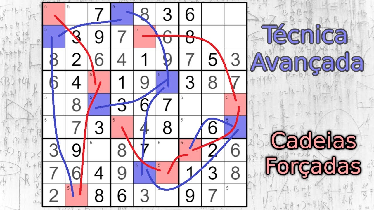Técnica avançada para resolver Sudoku Difícil - Cadeias Forçadas