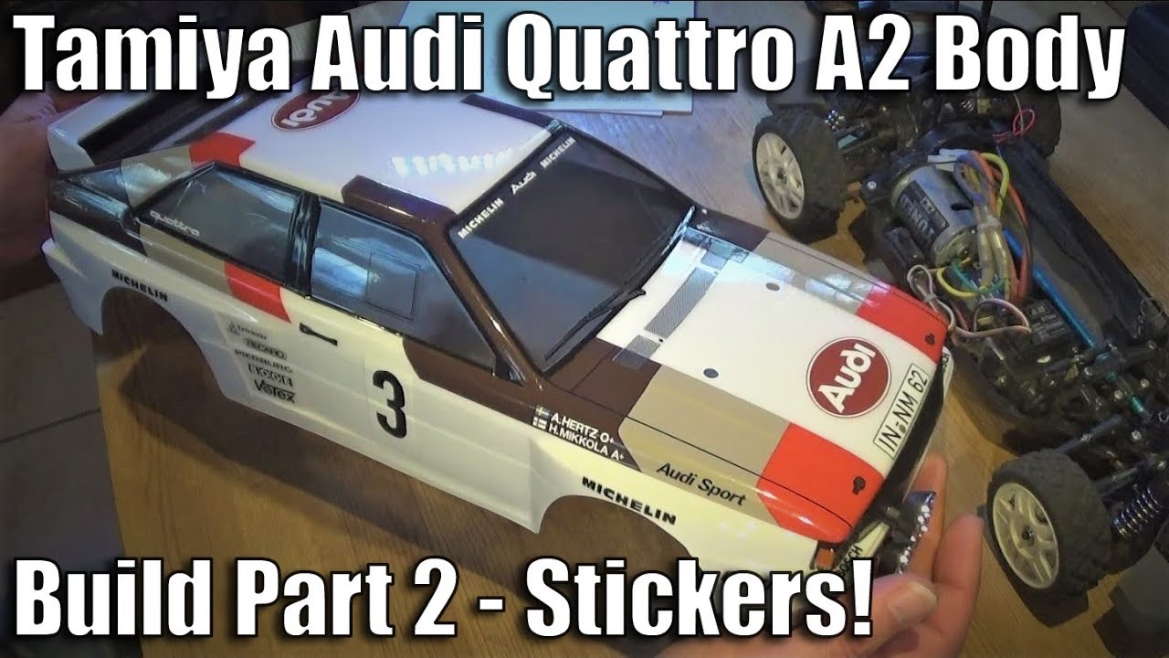 Building & Detailing the Tamiya Audi Quattro A2 Body Set - P2 - Stickers!