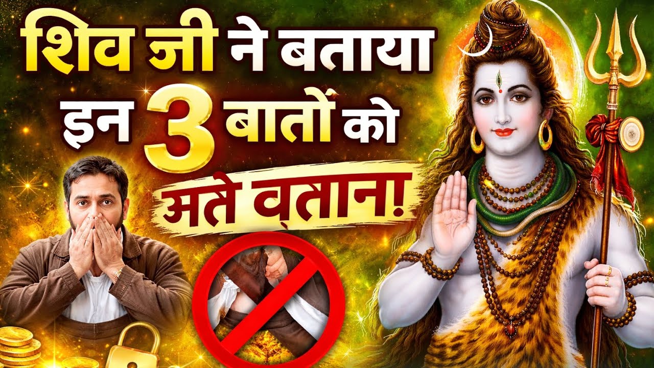 शिव जी ने बताया – इन 3 बातों को मत बताना, वरना गरीबी आएगी!
