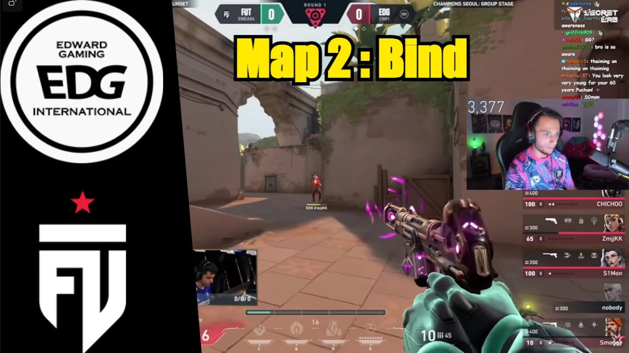 FNS reacts to EDG vs FUT | Map 2 | Valorant Champions 2024|