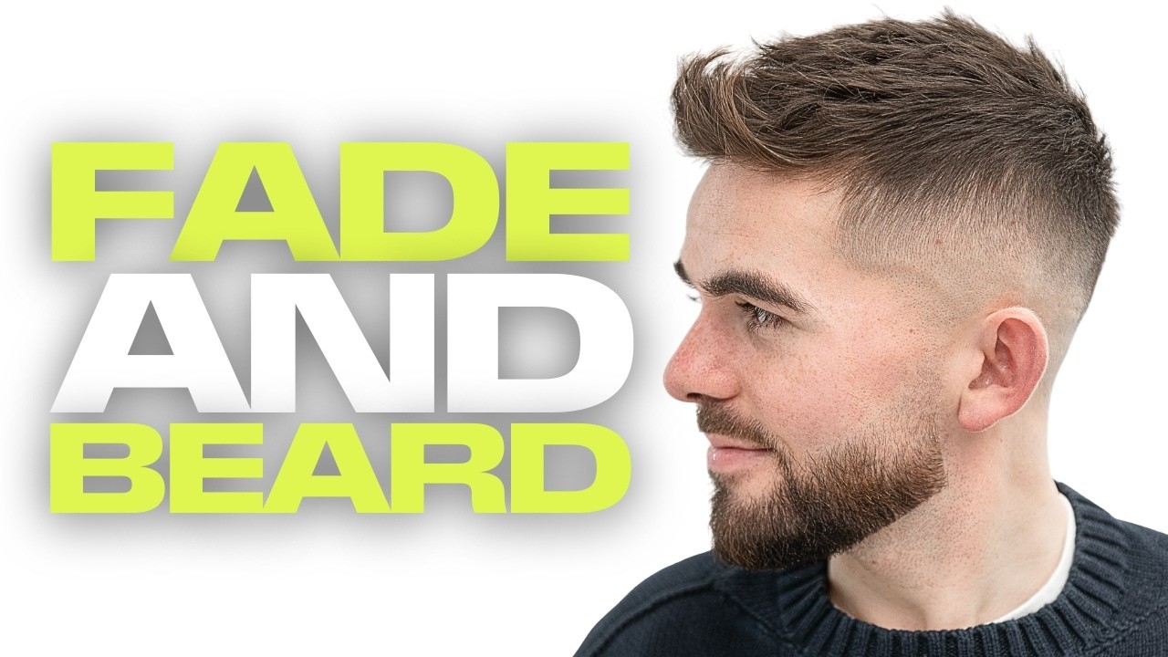 How to Cut a Modern Textured Men’s Haircut | Clean Fade + Beard Fade Step by Step Tutorial