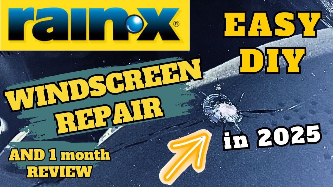RAIN X WINDSHIELD REPAIR - EASY DIY & 1 MONTH REVIEW - GRAB A QUICK FIX WITH THE DAD TRICKS