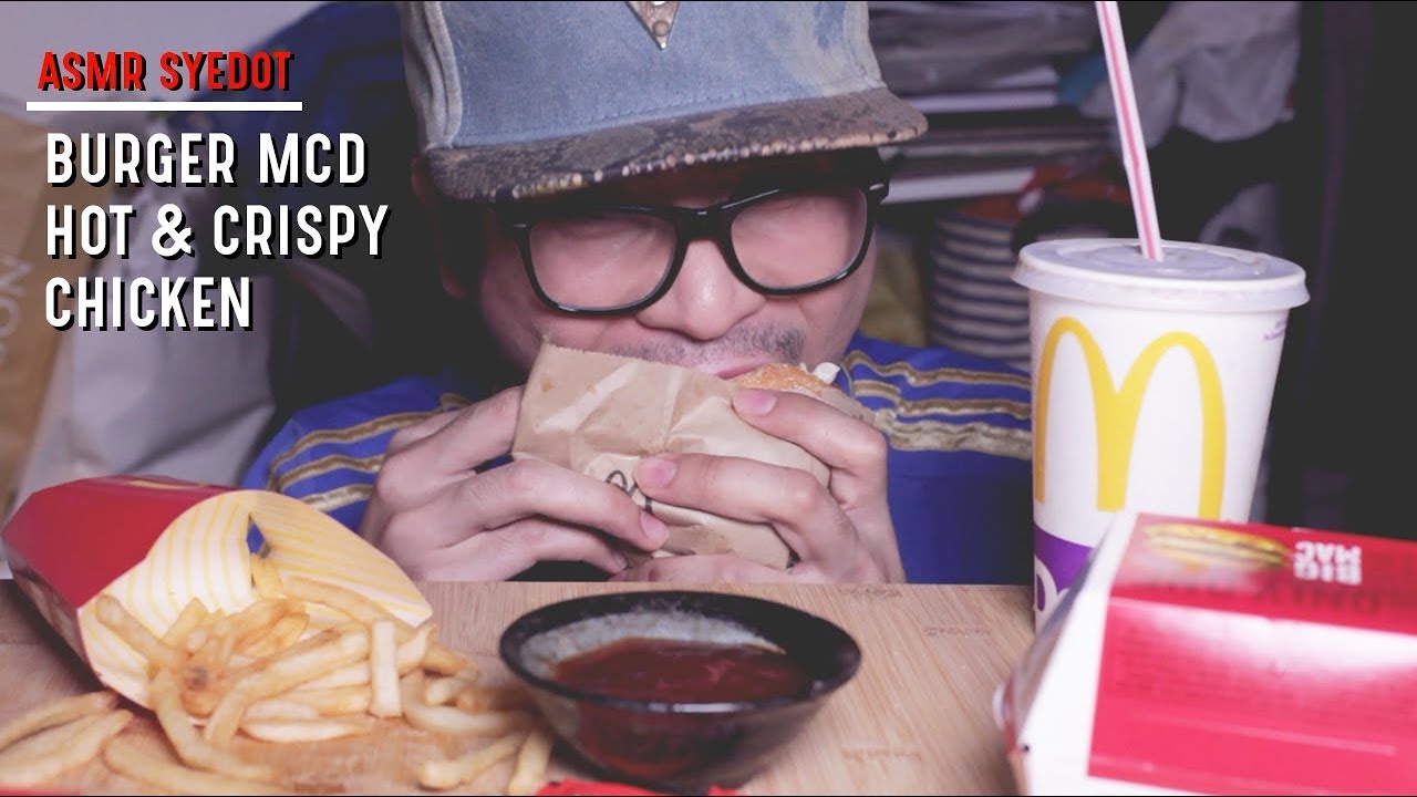 ASMR : MCD BURGER HOT & CRISPY CHICKEN WITH BIG MAC (EATING SOUND)