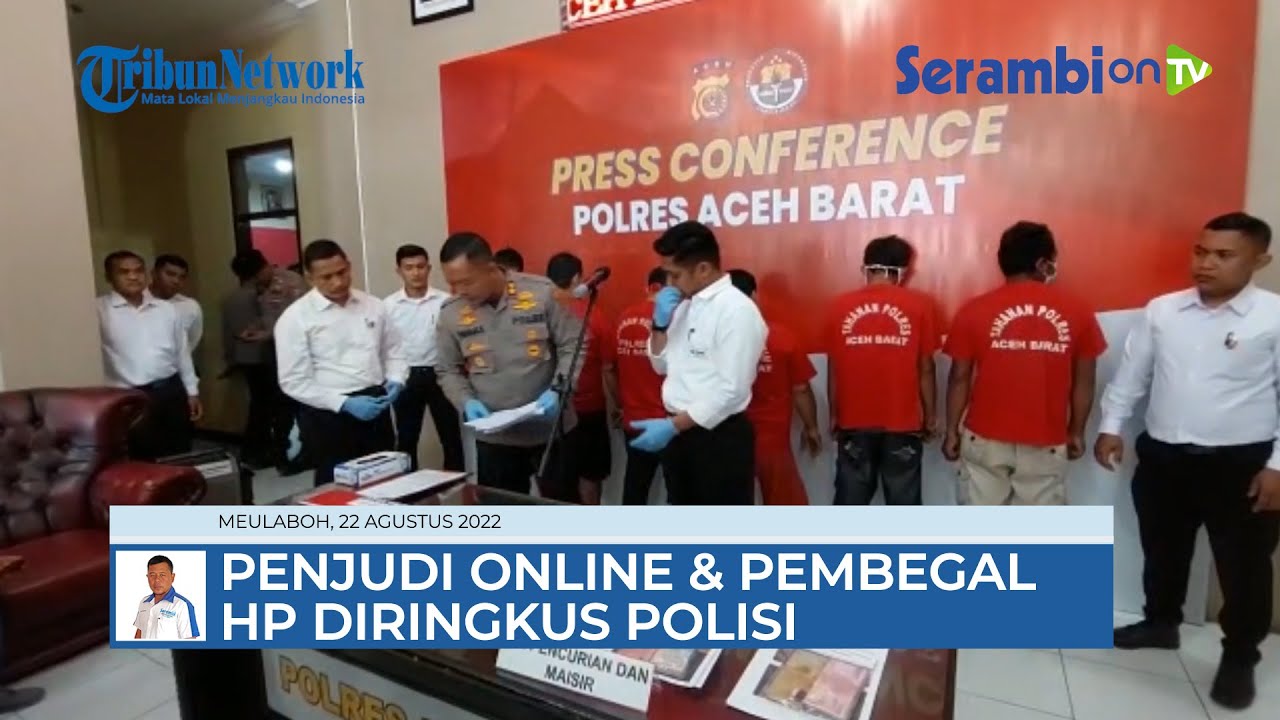 Penjudi Online, Pembegal Hp dan Pelaku Narkoba Diringkus Polisi