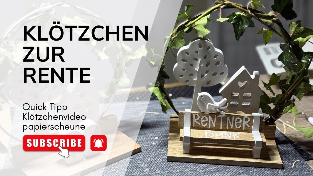 Klötzchenvideo zur Rente #klötzchen #diy #bastelnmachtglücklich #diyprojects