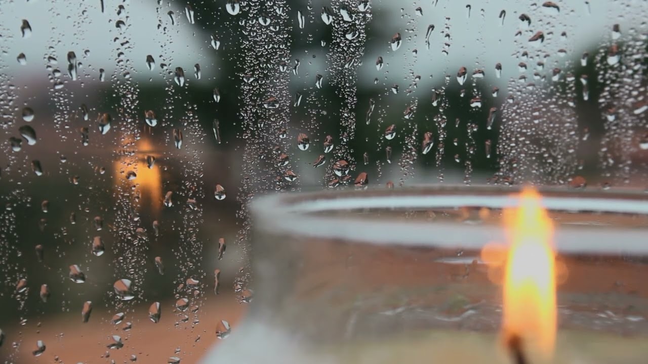 Rain on Window with Candlelight | Feel Safe, Relax & Fall Asleep