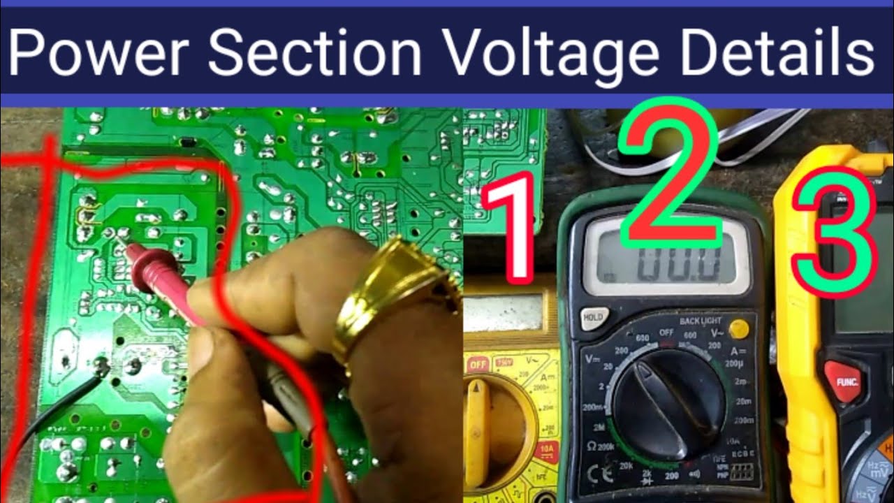 Transistor Power Section Voltage Details in China TV kit.
