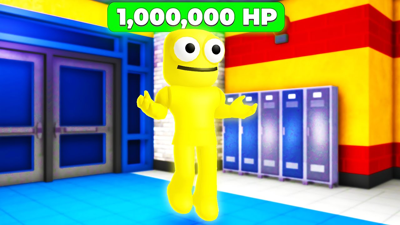 I Got 1,000,000 HP in Roblox Fight In A School