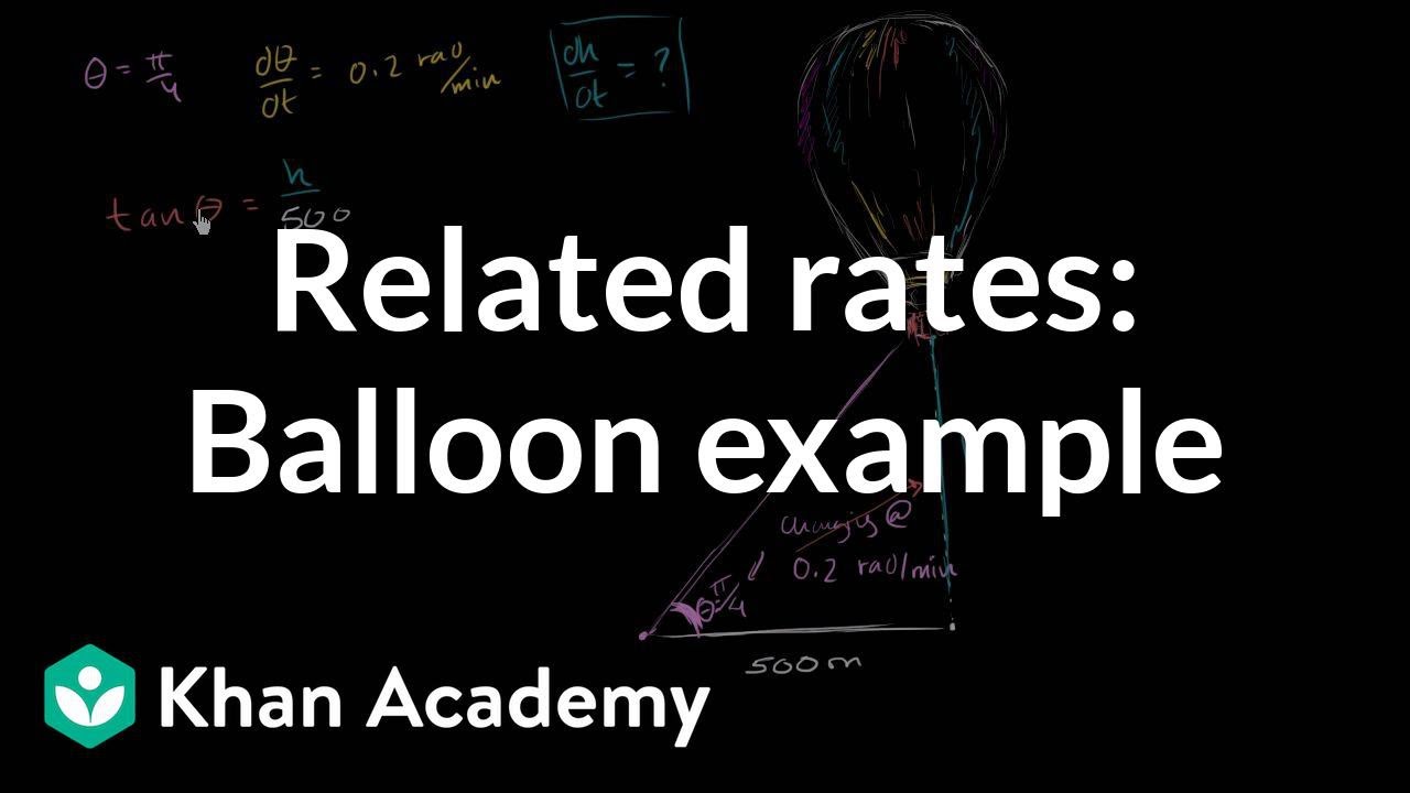 Related rates: balloon | Applications of derivatives | AP Calculus AB | Khan Academy