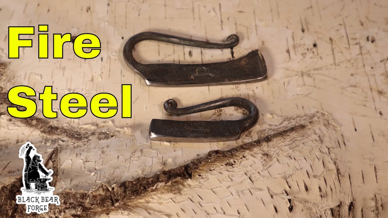 Fire steel for flint and steel fire starting