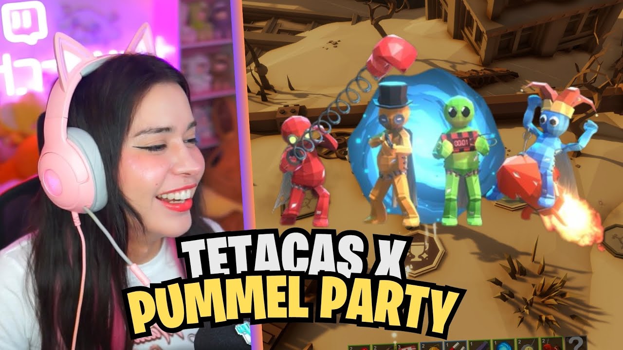 CRYSTAL MOLLY JUEGA PUMMEL PARTY CON LAS TETACAS 🤣