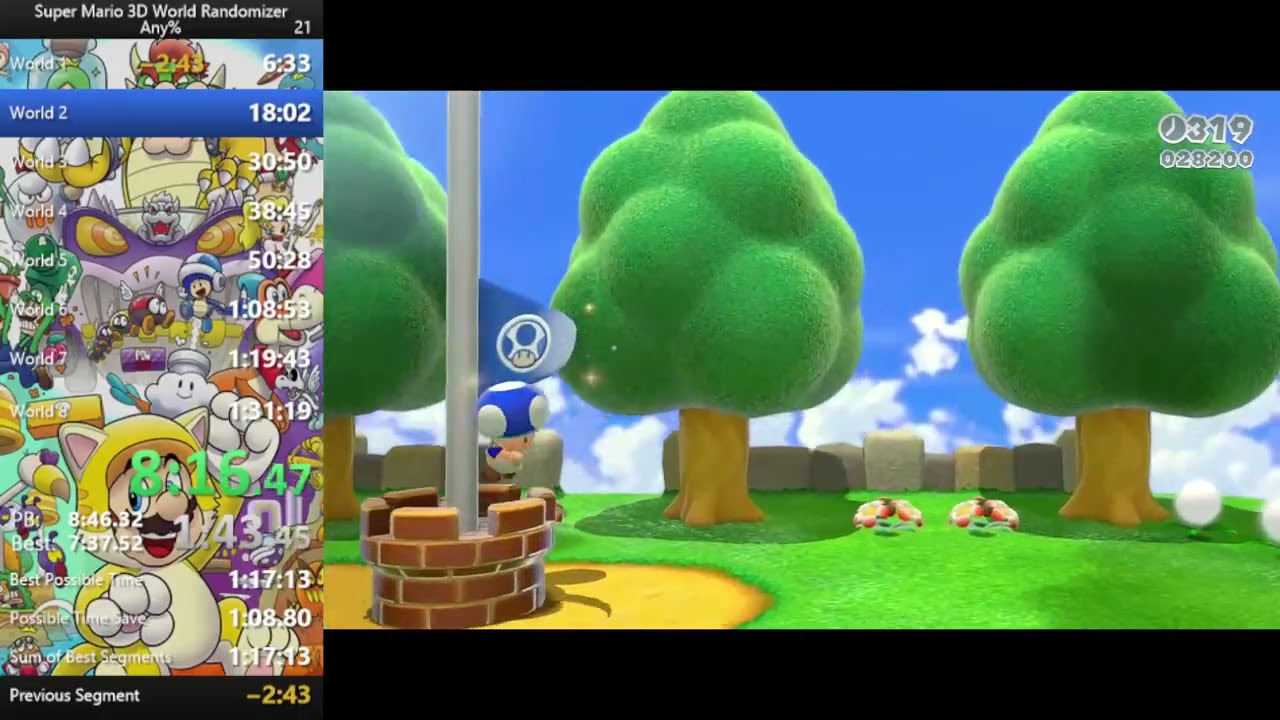 Super Mario 3D World Randomizer Any% in 1:27:47