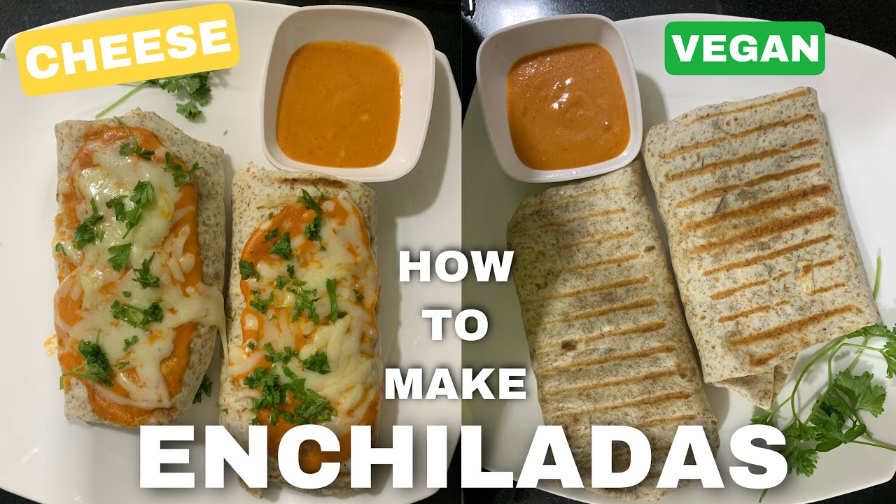 (Mexican) Enchiladas (vegan & also with cheese)