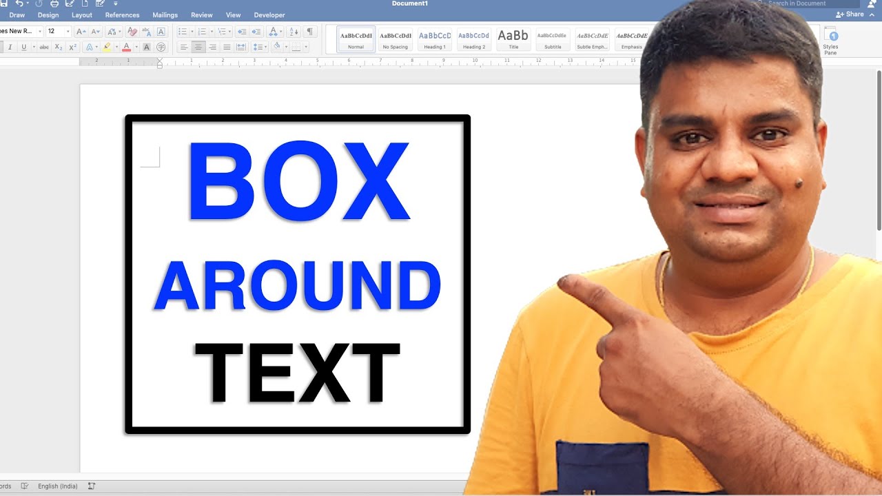 How To Put a Box Around Text In Word