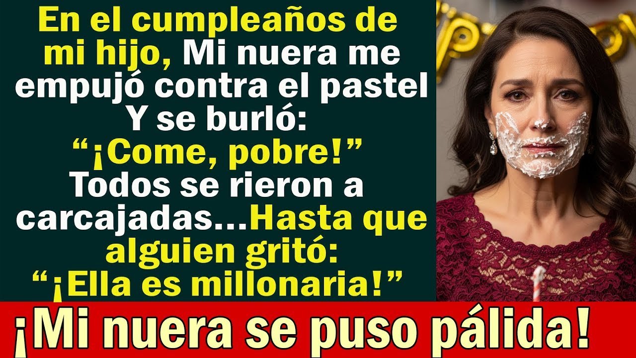 Mi nuera me empujó con la cara contra el pastel para burlarse… minutos después ya no pudo sonreír