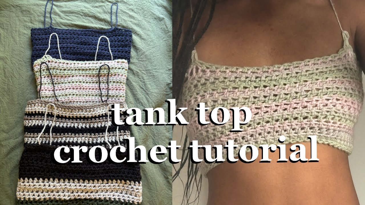 simple tank top crochet tutorial (easy, beginner friendly)