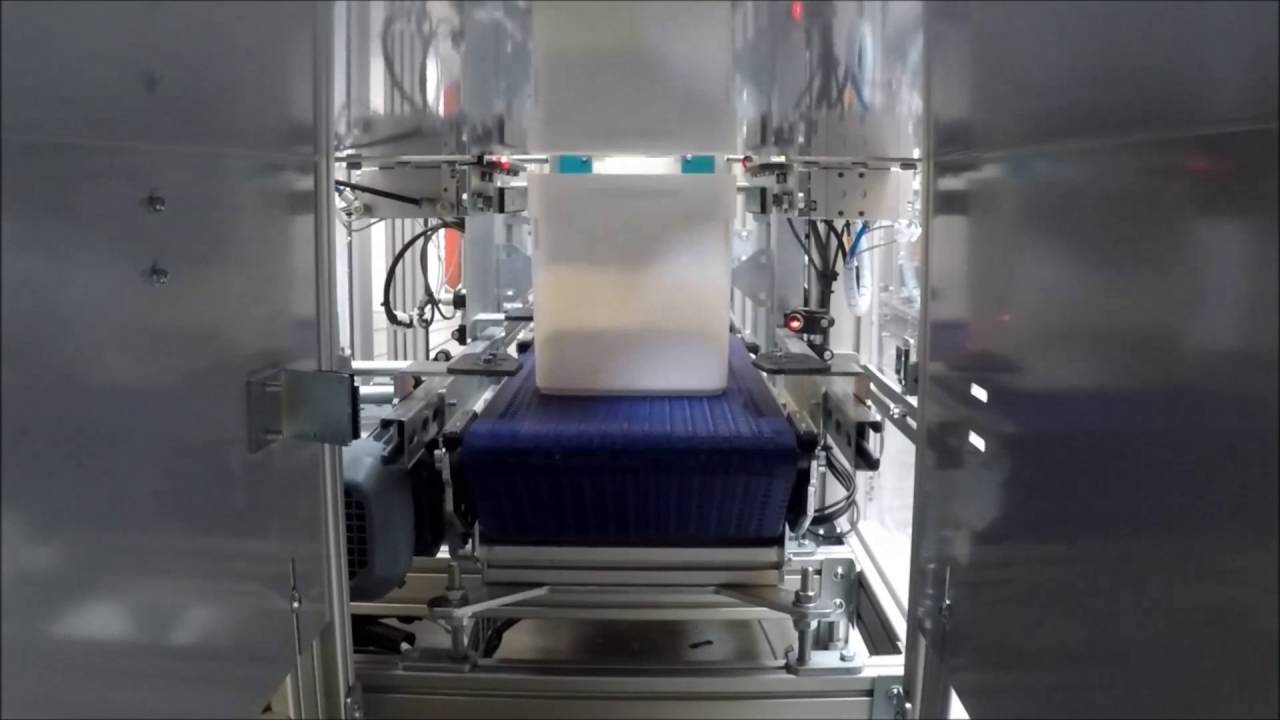 Entstapelung - Eimer Vereinzelung - Destacking of plastic boxes SPS Technik