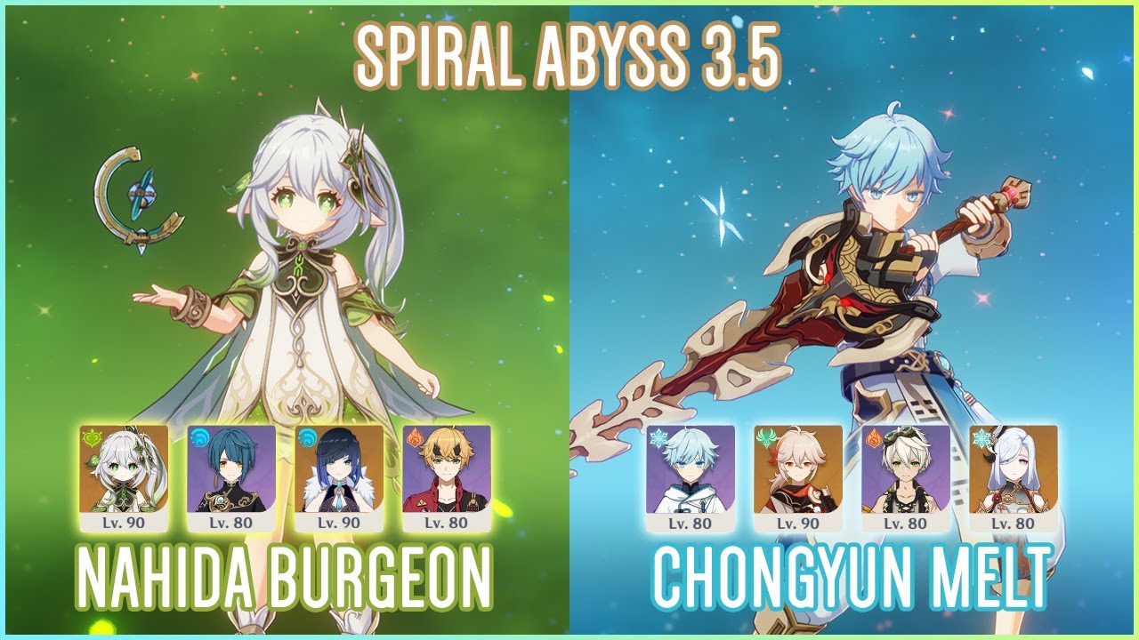 C0 Nahida Burgeon & C6 Chongyun Reverse Melt | Spiral Abyss 3.5 | Genshin Impact