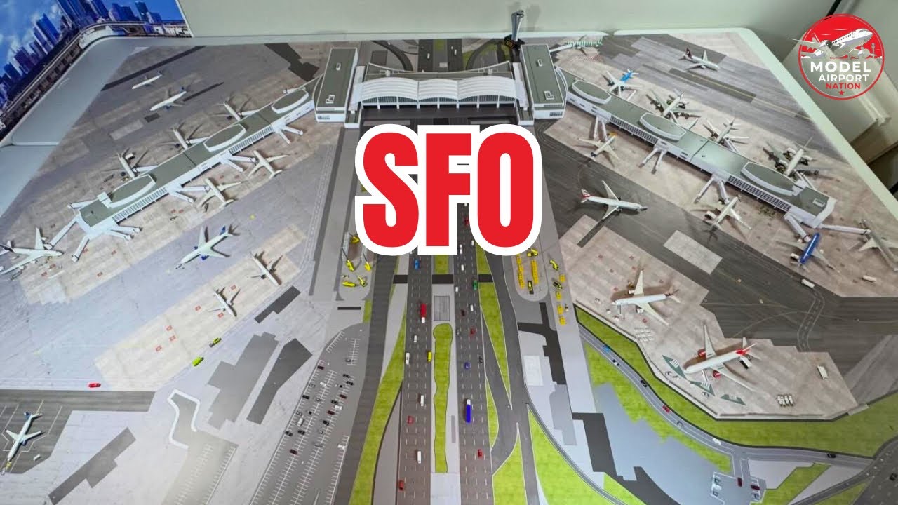Представляем терминалы A и G аэропорта Сан-Франциско в масштабе 1:400 | Модель сети аэропортов