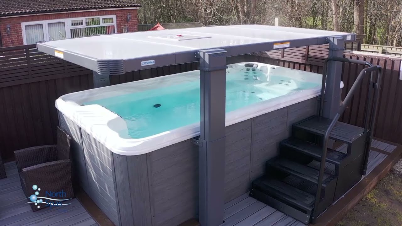 TidalFit EP14 Swim Spa & Covana Legend Automated Cover- North Spas