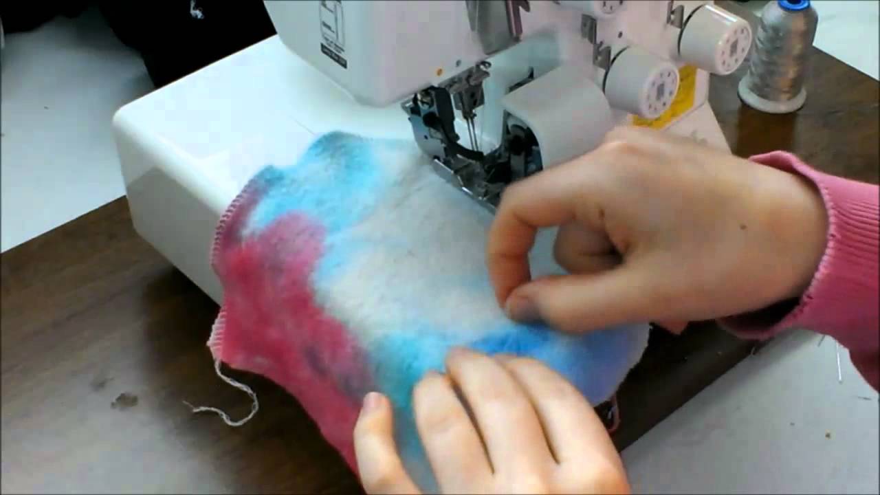 Serged rounded corners