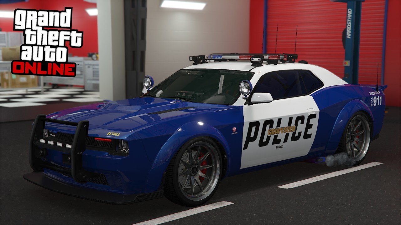 Police Gauntlet Interceptor (Dodge Challenger SRT Police) | GTA 5 DLC Vehicle Customization