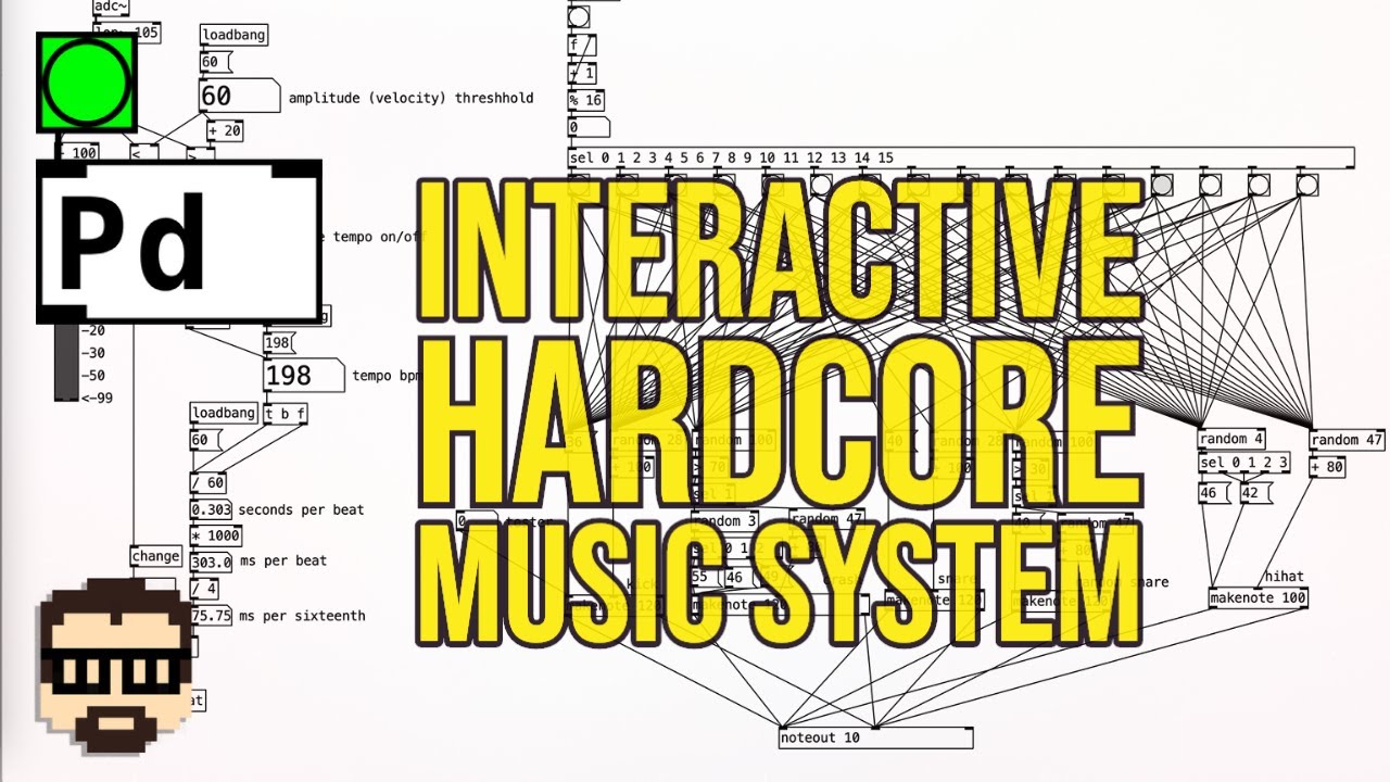 Pure Data Interactive Hardcore System (Pd Vanilla Interactive Drum Machine) | Simon Hutchinson