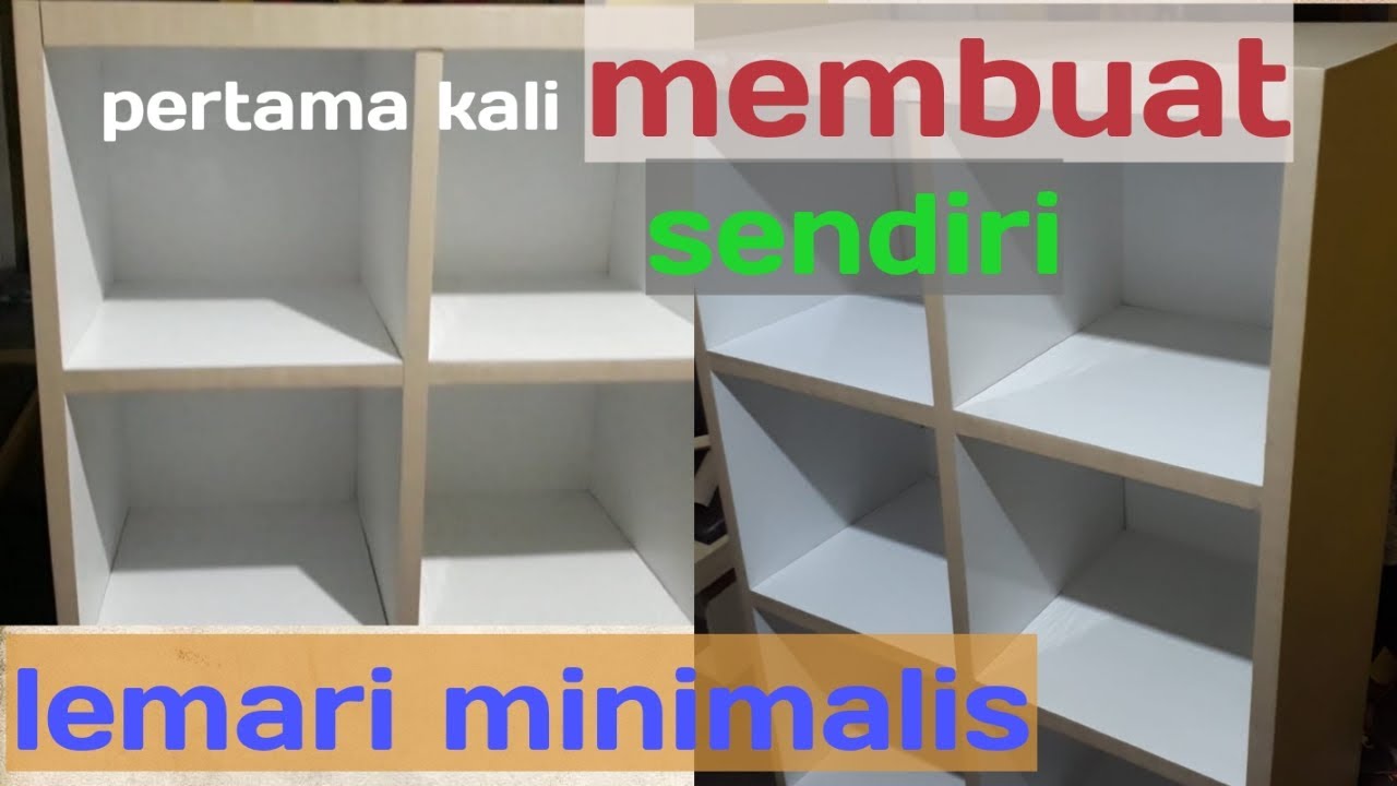 Membuat Lemari minimalis sendiri dari triplek dengan alat sederhana ||DIY||