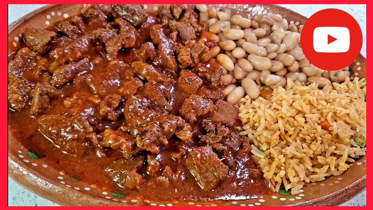 BISTEC EN CHILE COLORADO | CHILE COLORADO DE RES