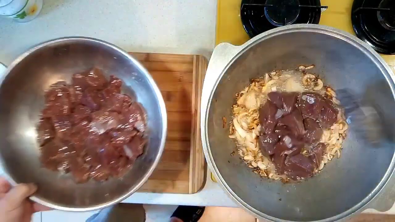 как приготовить печень печень с курдюком в казане джигар ва думба