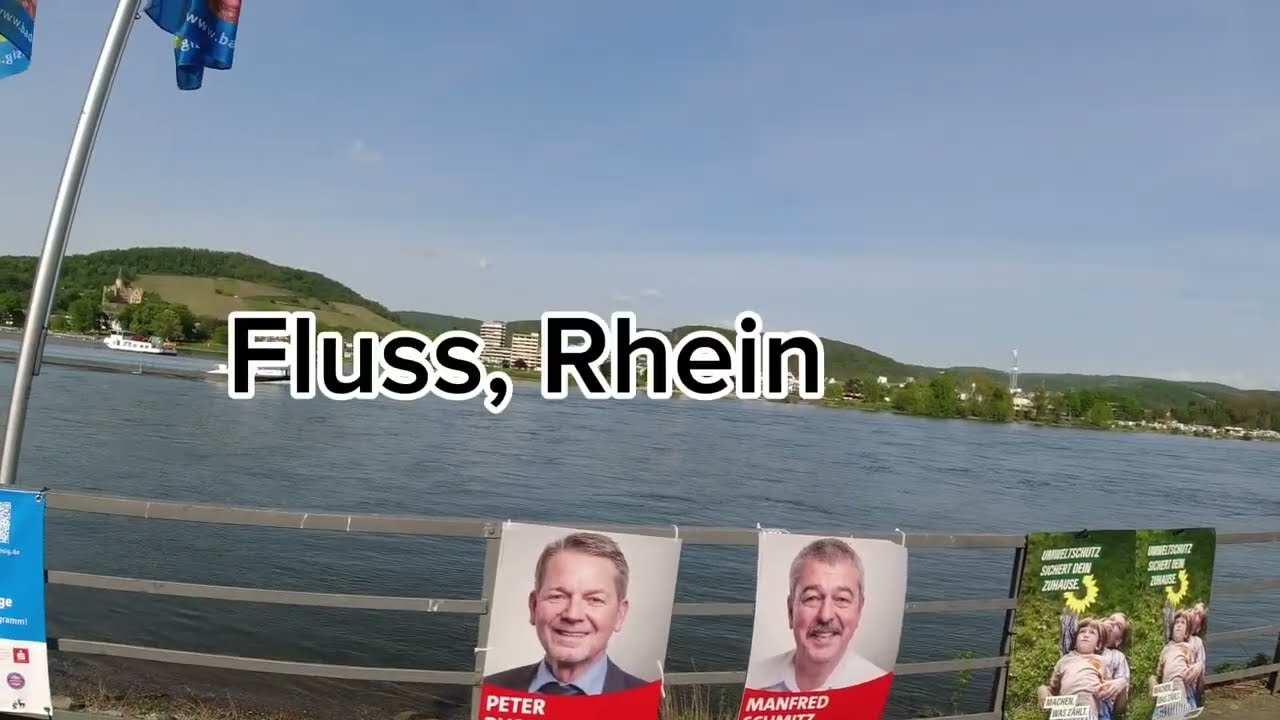 Lindenschule. Fluss, Rhein. Vinxtbach.   St. Marien. Villa Lucia. Bad Breisig. 30.04.2024