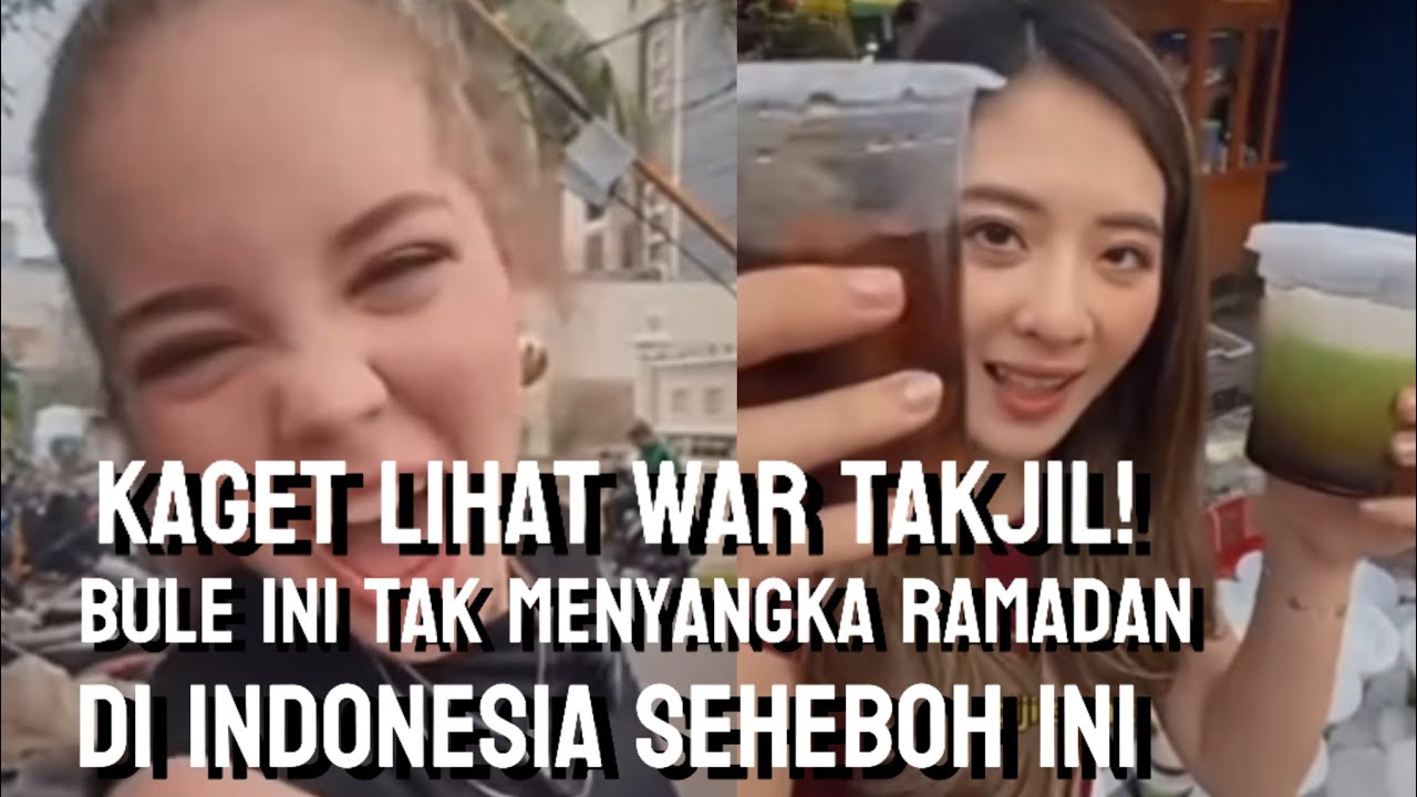 Kaget Lihat War Takjil! Bule Ini Tak Menyangka Ramadan di Indonesia Seheboh Ini