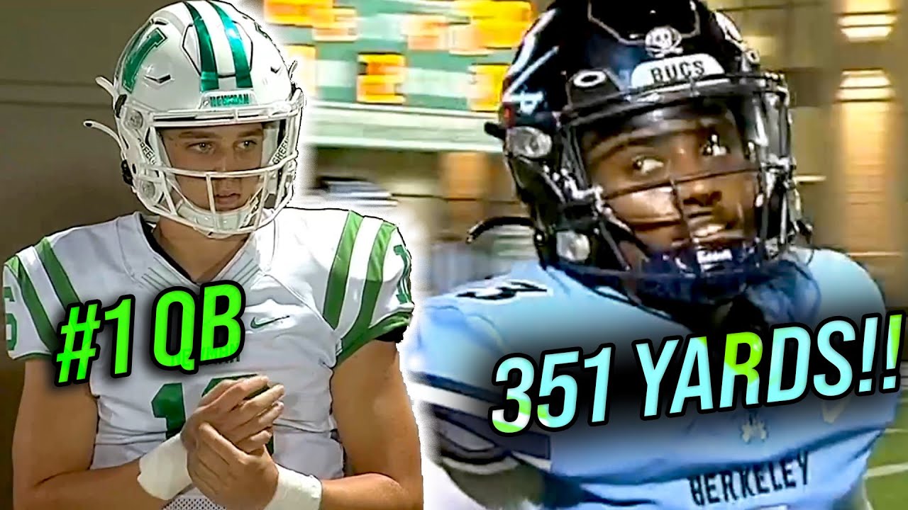 #1 QB Arch Manning VS 351 YARD GAME By Xavier Townsend - Newman (LA) vs Berkeley Prep (FL)