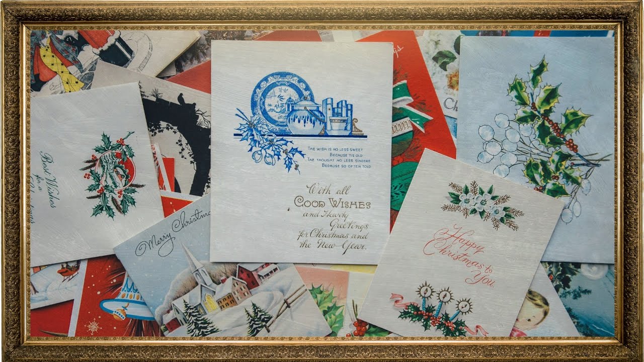 Vintage Christmas Frame TV Art | 4 Artworks | Winter Holiday Art for TV 🎄🖼️