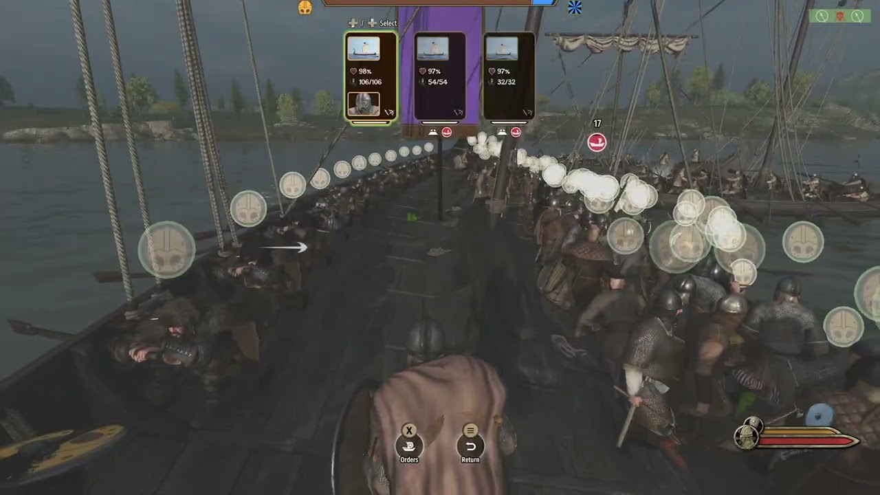War sails river battle 