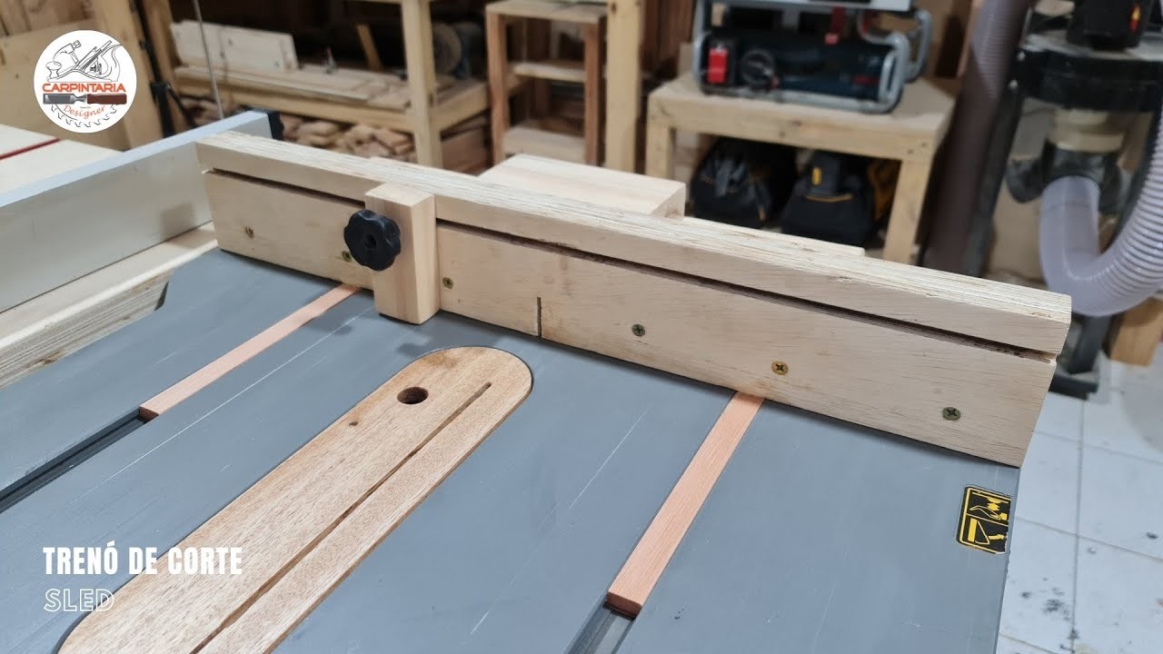 TRENÓ DE CORTE PARA SERRA DE BANCADA CROSSCUT SLED #DIY