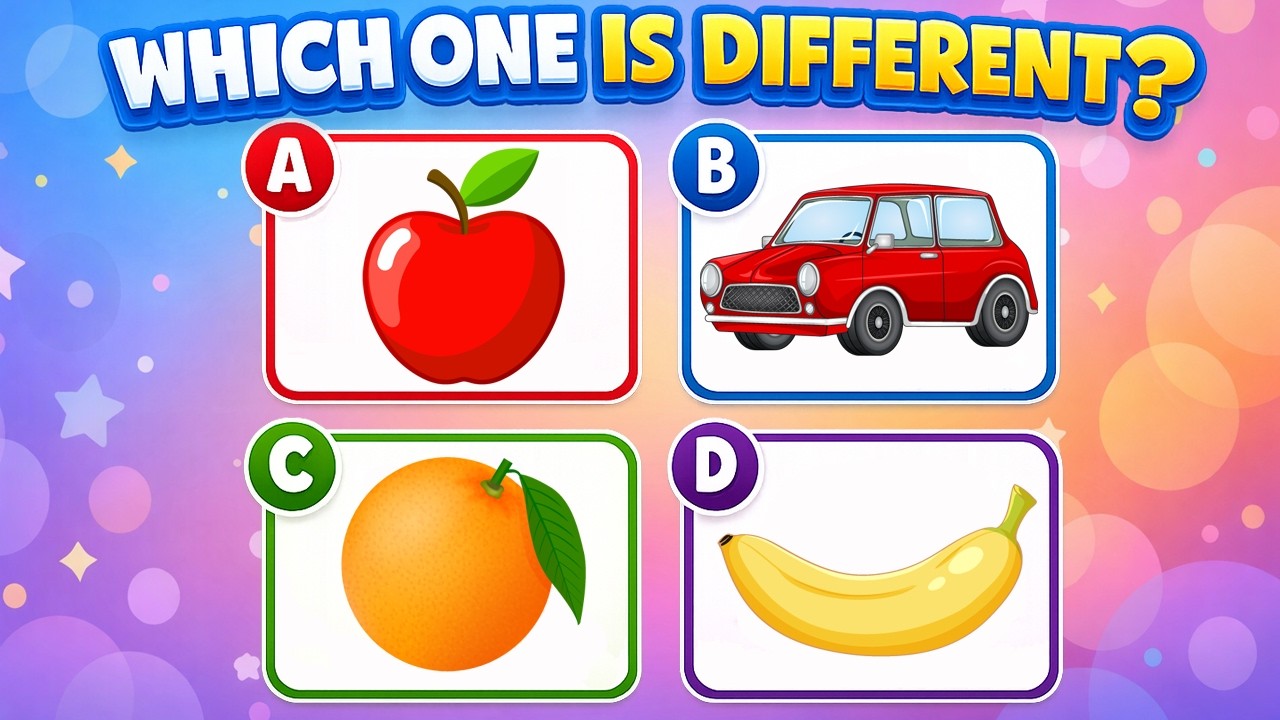 Which One Is Different? 🧠 | Fun Odd One Out Questions for Kids | Brain Quiz Challenge