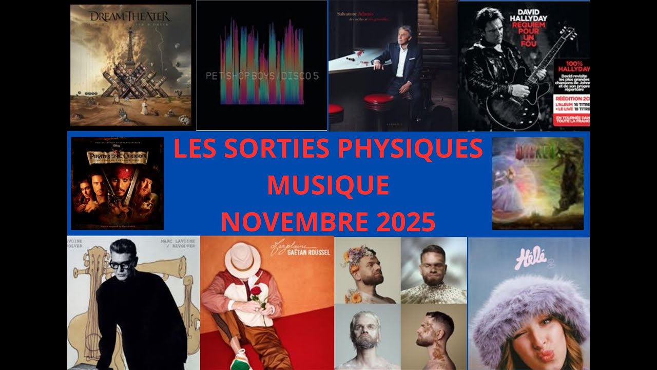 Sorties physiques : Musique - Novembre 2025