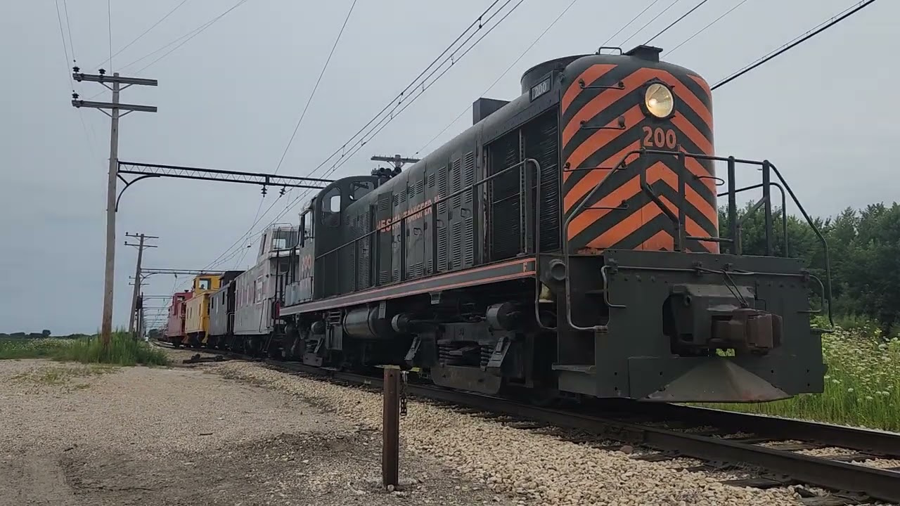 Minnesota Transfer 200 Leads Caboose Train At Union Illinois