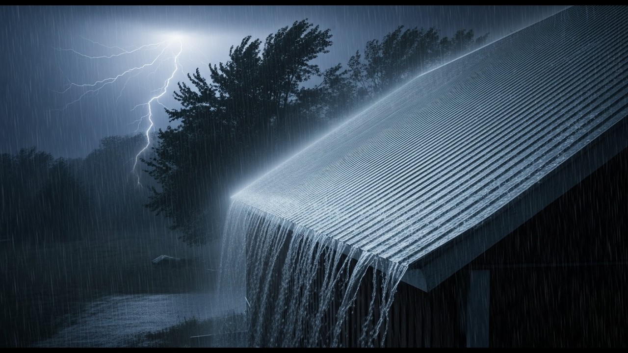Heavy Rain Thunderstorm Sounds | Rainstorm Sounds For Relaxing, Focus, Sleep, Meditation | 4K